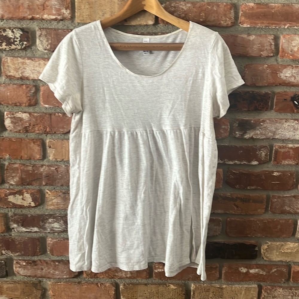 American Apparel Oversized Cream Babydoll Short Sleeve Blouse Size XS/S